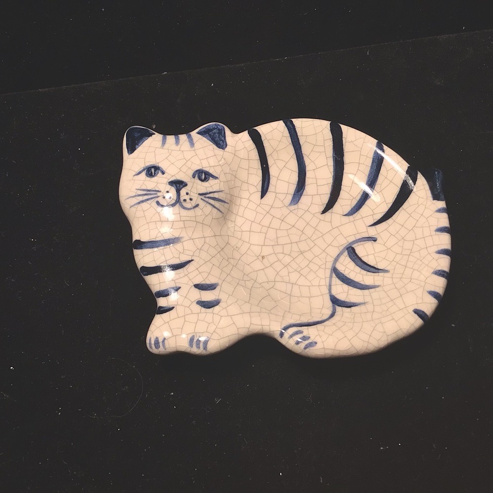 Kitty Cat Crackle Trinket Dish